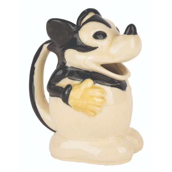 An Early Mickey Mouse Ceramic Pitcher.