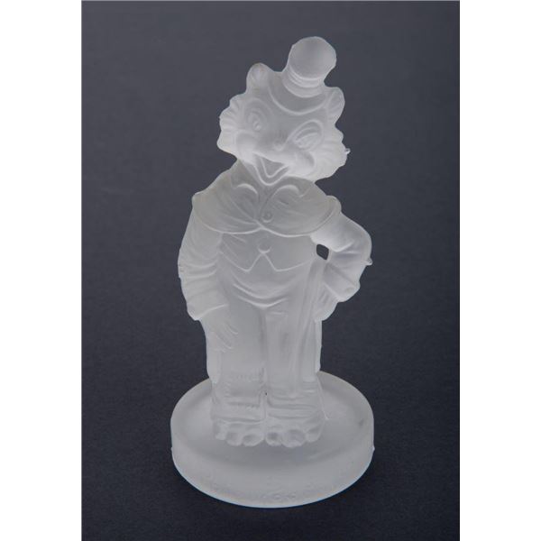 A 1970s Frosted Crystal Foulfellow Figurine.