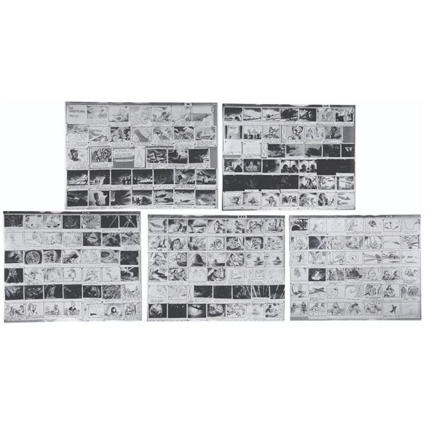 A Group of Disney "Gremlins" Storyboard Prints.