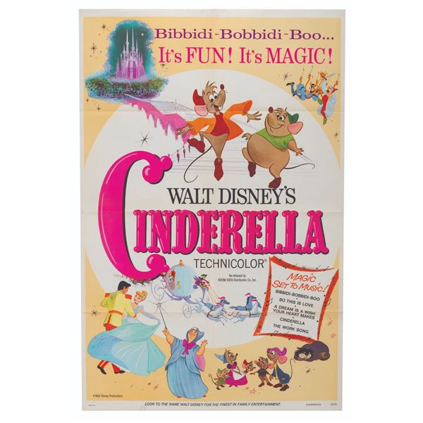 A "Cinderella" 1973 Re-Release One-Sheet.