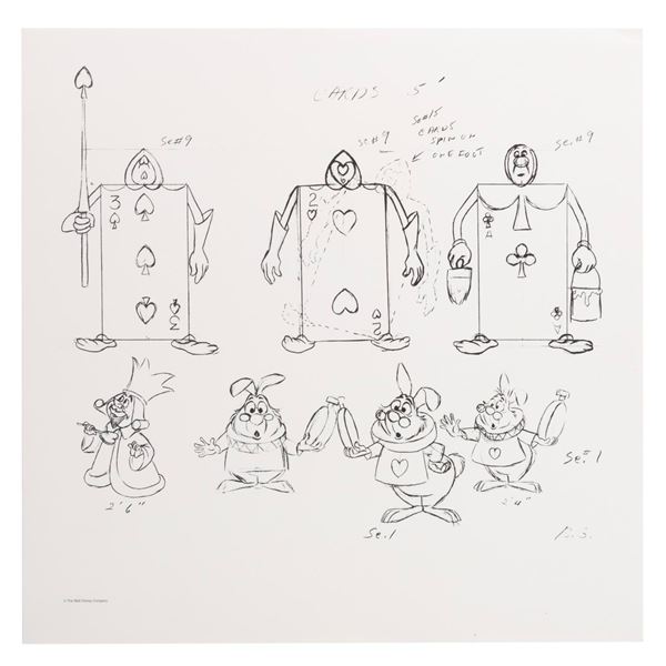 An "Alice in Wonderland" Character Model Print.