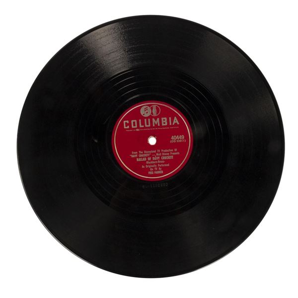 A Ballad of Davy Crockett 78rpm Record.