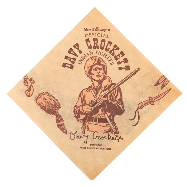 A 1950s Davy Crockett Paper Napkin.