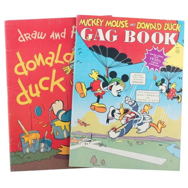 A Pair of Mickey and Donald Gag & Coloring Book Reproductions.