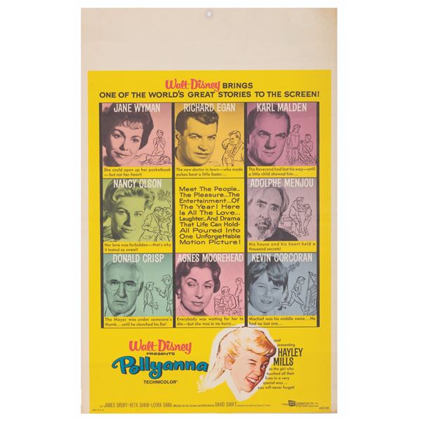 A "Pollyanna" Original Theatrical Window Card.
