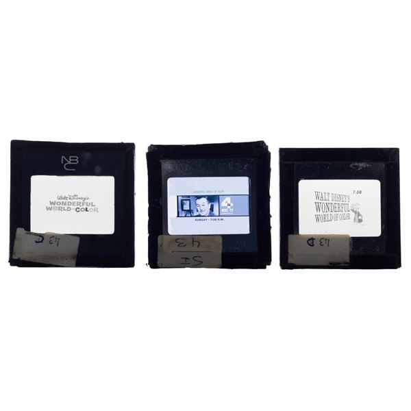 Three "Walt Disney's Wonderful World of Color" Broadcast Slides.