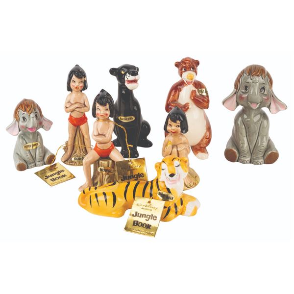A "Jungle Book" Ceramic Figurine Collection by Enesco.