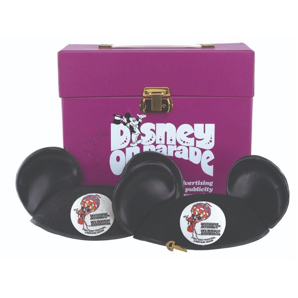 A Disney on Parade Publicity Box and Mouse Ears.