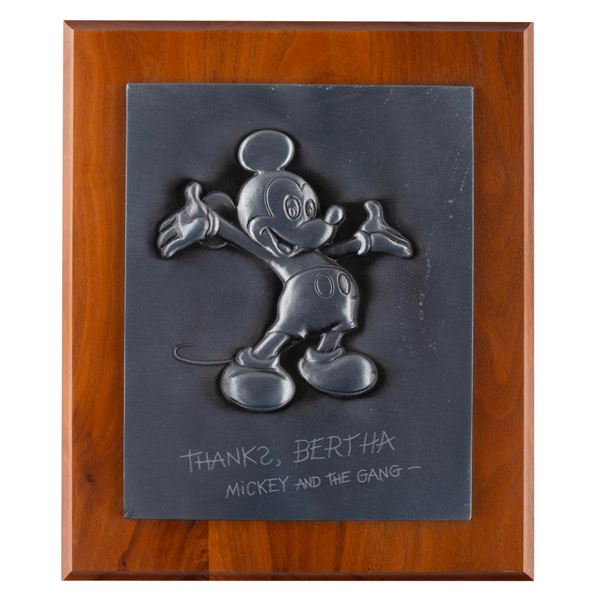 A Walt Disney Studios Retirement Plaque.