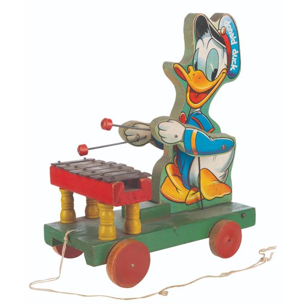 A Large Donald Duck Xylophone Pull Toy 177 by Fisher-Price.
