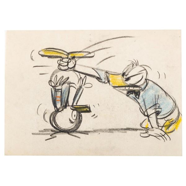 A Donald Duck and His Nephew Storyboard Panel.