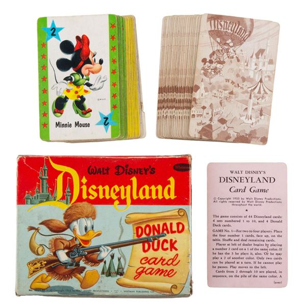 A 1955 Donald Duck Disneyland Card Game.