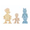 Image 1 : Three Donald Duck, Daisy, and Nephew Figures.