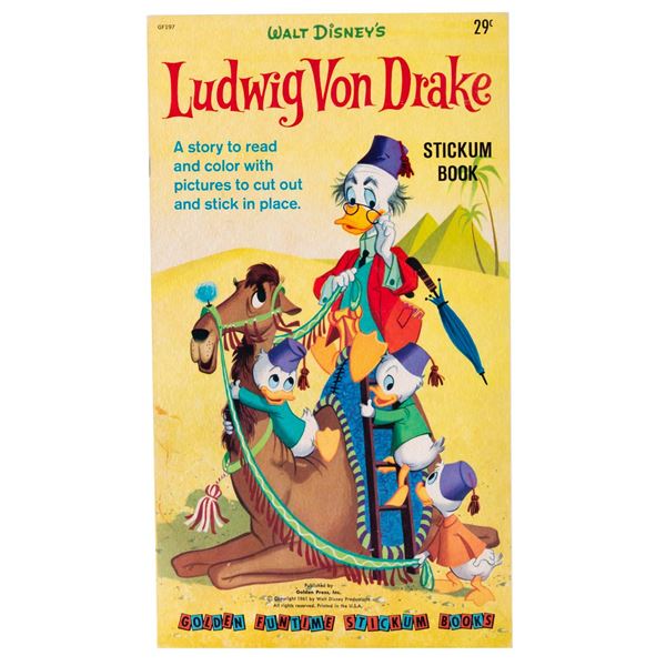 A Ludwig Von Drake Stickum Book.