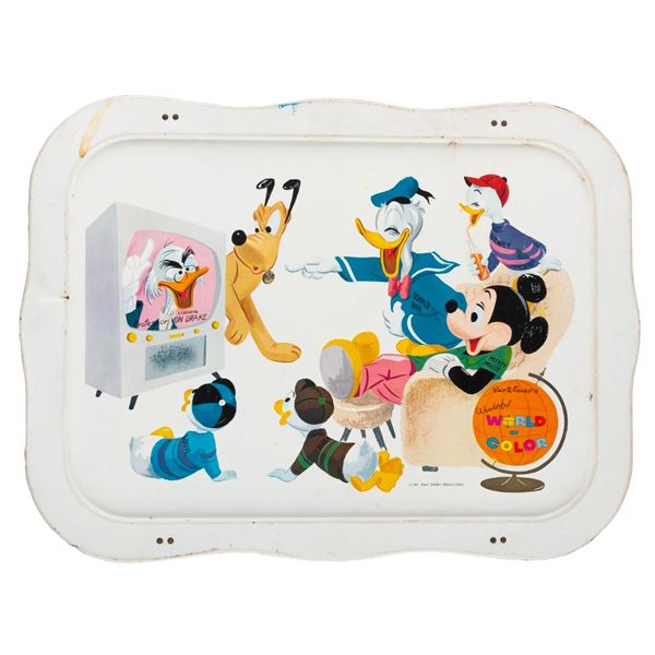 A "Wonderful World of Color" Tin-Litho TV Tray.
