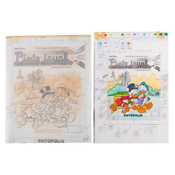 A Portuguese Donald Duck Coloring Book Color Cover Model