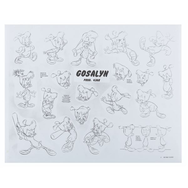 A "Darkwing Duck" Gosalyn Model Sheet.