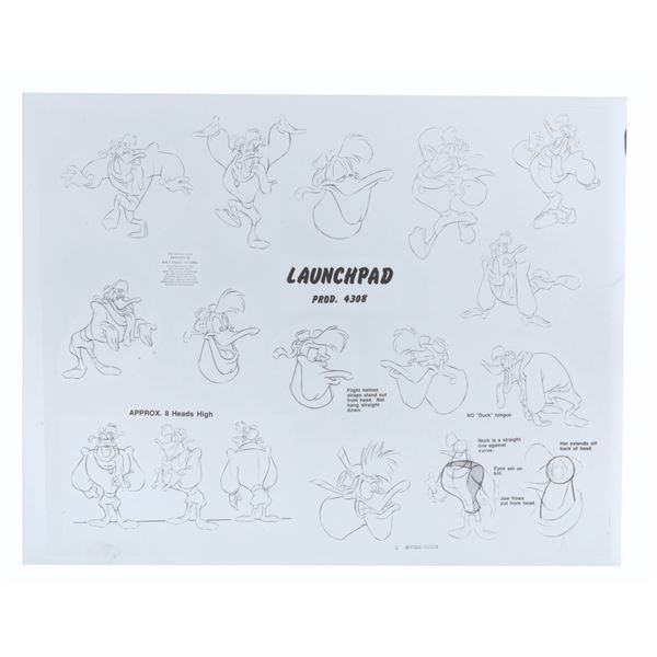 A "Darkwing Duck" Launchpad Model Sheet.
