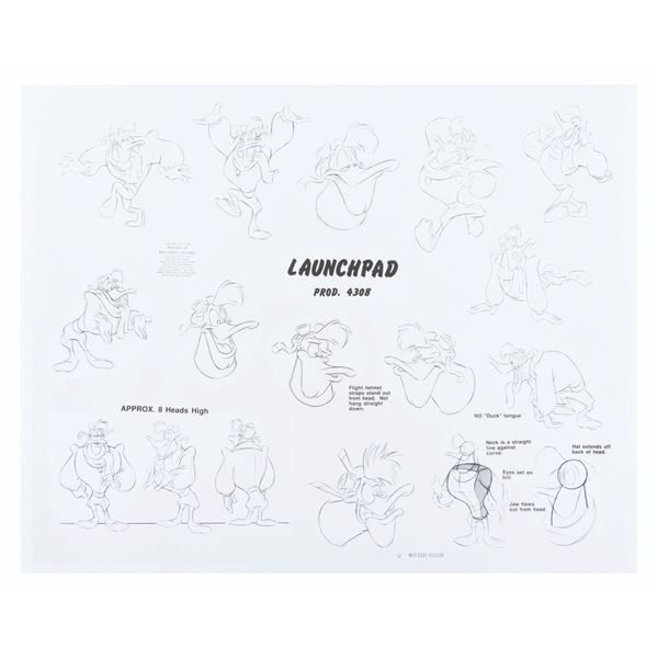 A "Darkwing Duck" Launchpad Model Sheet.