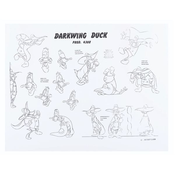 A "Darkwing Duck" Model Sheet.