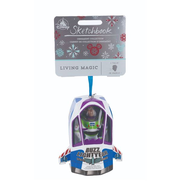A "Toy Story" Buzz Lightyear Sketchbook Living Magic Ornament.