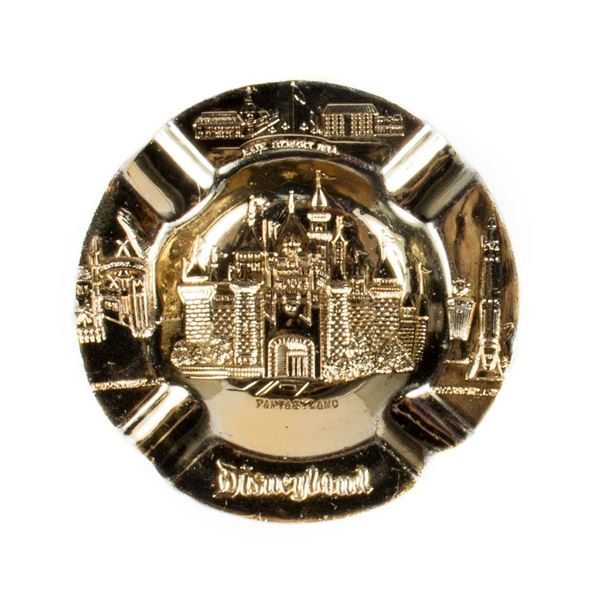 A Gold-Tone Disneyland Souvenir Ashtray.