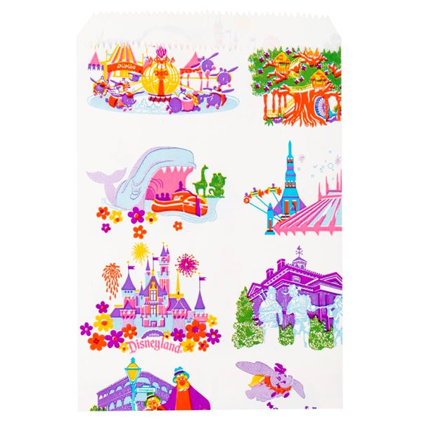 A Disneyland Attractions Paper Gift Bag.