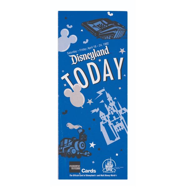 A 1992 Disneyland Today Brochure.