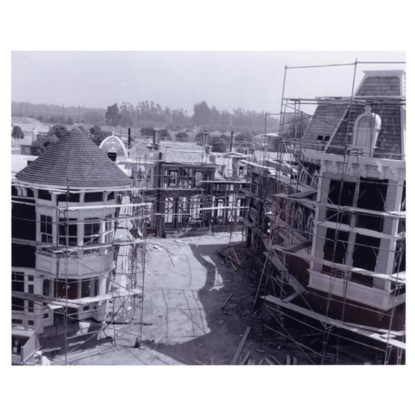 A Main Street, U.S.A. Construction Photo Reprint.