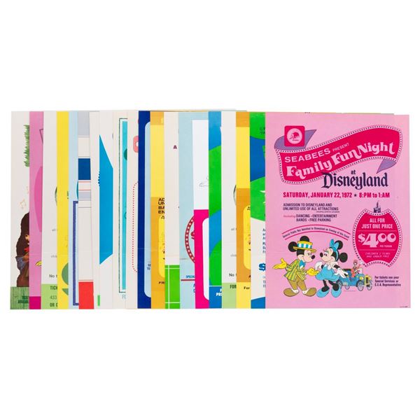 A Collection of 1970s Disneyland Event Flyers.