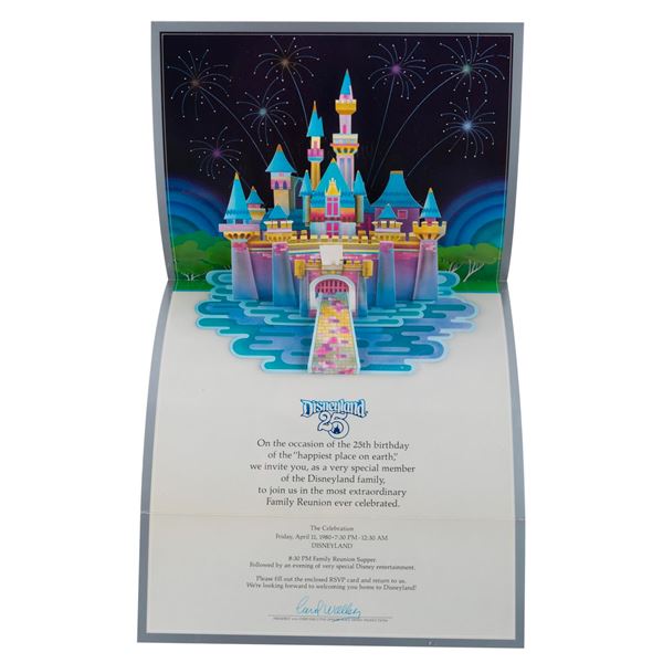 A Disneyland Pop-Up 25th Birthday Invitation.