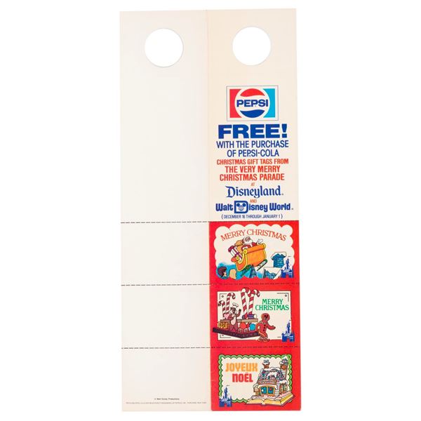 A Set of Pepsi-Cola and Disney Christmas Parade Gift Tags.