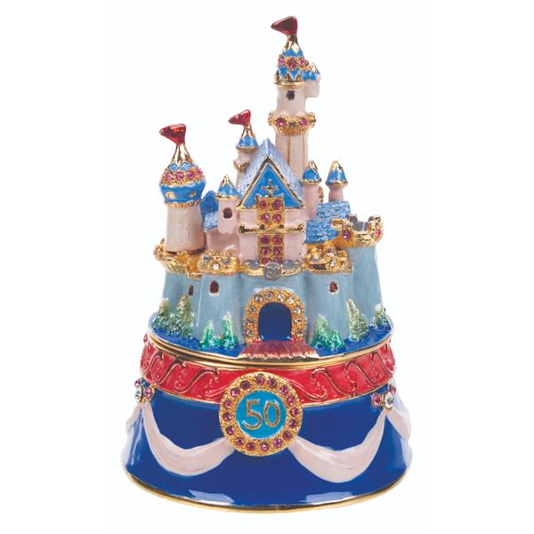 A Disneyland 50th Aniversary Castle Trinket Box.