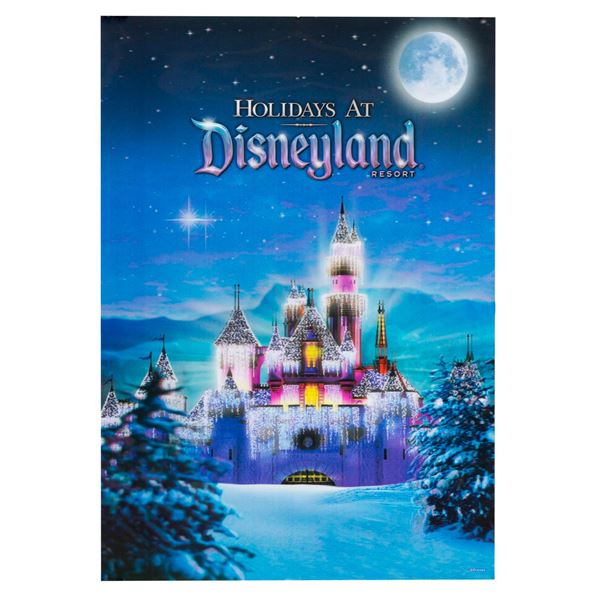 A Holidays at Disneyland Lenticular Poster.