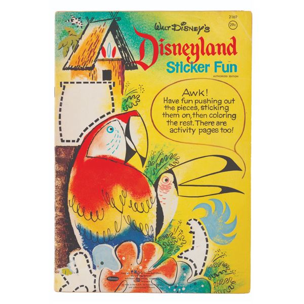 A Walt Disney's Disneyland Sticker Fun Activity Book.