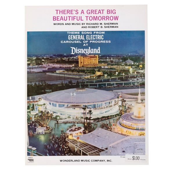 "There's A Great Big Beautiful Tomorrow" Carousel of Progress Sheet Music.