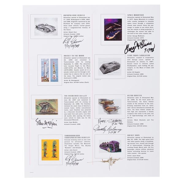 A Multi-Signed Disneyland: Tomorrowland Rapid Transit Print.