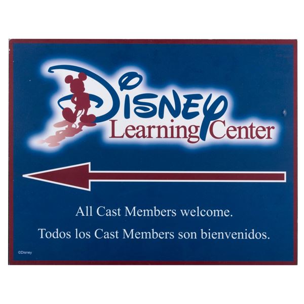 A Disney Learning Center Sign.