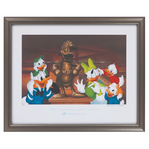 A Disney Cruise Lines "There's Nothing Like a Duck in Uniform" Litho.