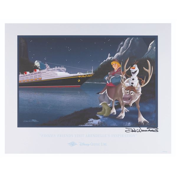 A Disney Cruise Lines "Frozen Friends Visit" Litho by Don Williams.