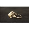 Image 2 : APPROX 14K LADIES RING SET WITH TWIN PEARL & DIAMONDS (.015-.03CT, 6.1G)