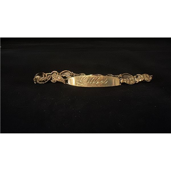 APPROX 14K LADIES ID BRACELET (8.8G)