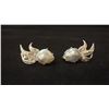 Image 1 : PAIR APPROX 10K EARRINGS SET WITH PEARLS (6.4G)