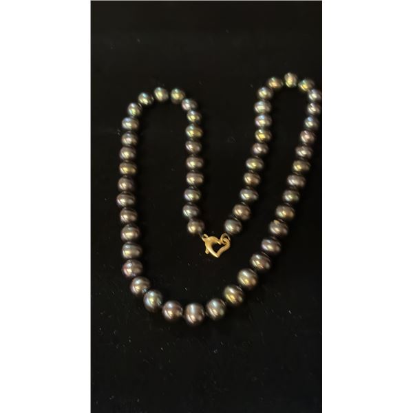 BLACK PEARL NECKLACE (18")