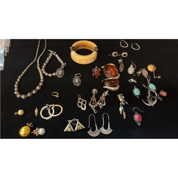 MISC JEWELRY (9G GOLD & 235.1G SILVER CONTENT)