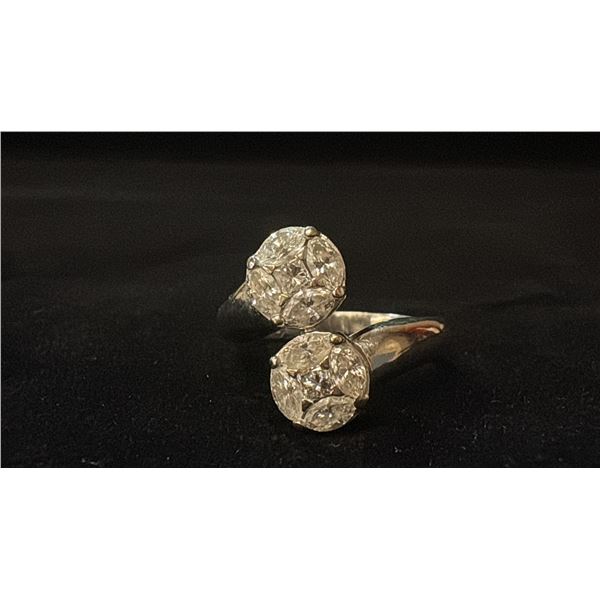 APPROX 14K RING SET WITH DIAMONDS (.1-.11CT, 6.6G)