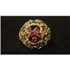Image 1 : APPROX 10K LADIES RING SET WITH RED STONES (5.4G)