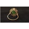 Image 3 : APPROX 10K LADIES RING SET WITH JADE (4.9G)