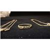 Image 2 : APPROX 10K CHAIN (14"), APPROX 10K ANKLET (7") & APPROX 10K LADIES RING SET WITH DIAMOND (2.9G)