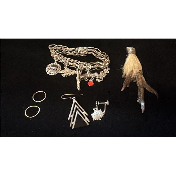 MISC JEWELRY (0.2G GOLD & 34.8G SILVER CONTENT)